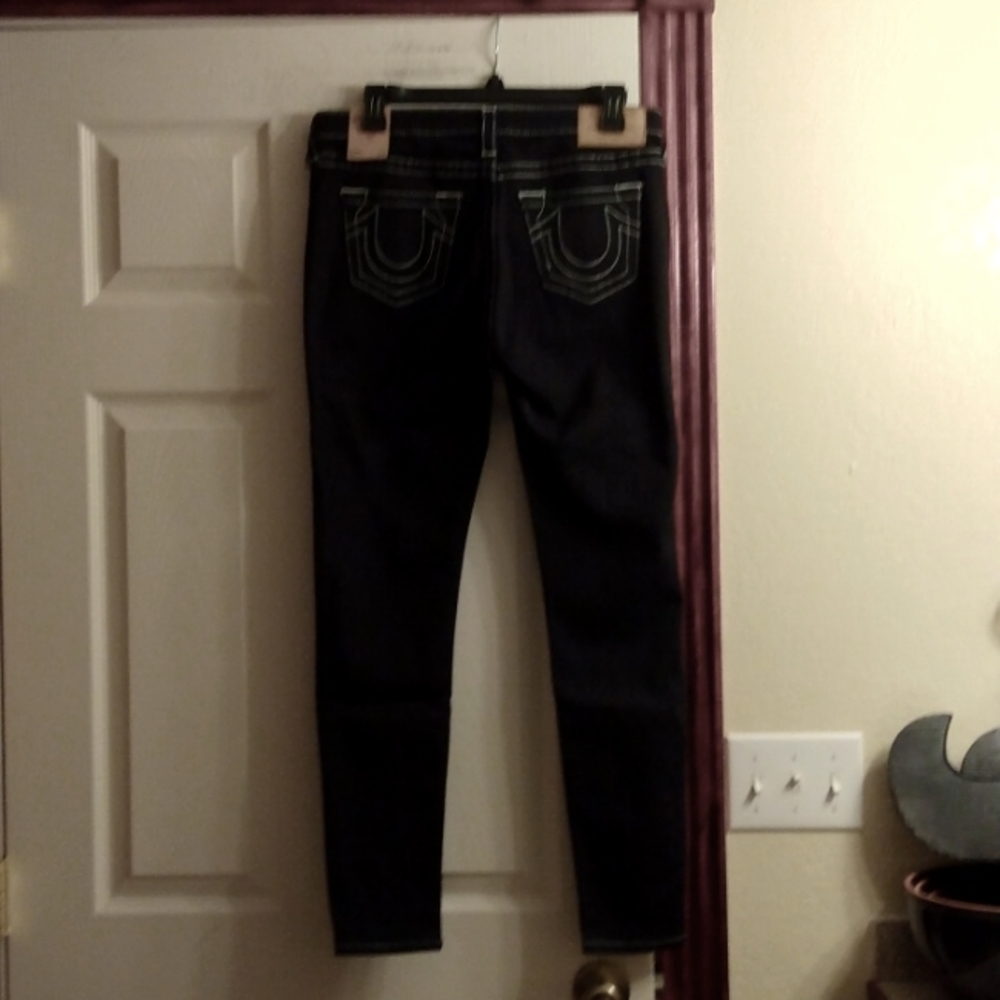 True Religion Black Ankle Skinny Jeans Size 30 NWT - Picture 3 of 7